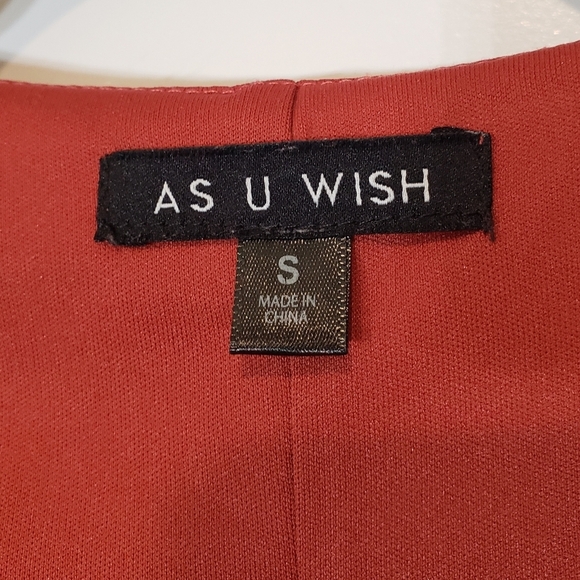 As U Wish Dress Cinnamon Rust Color Print Mini Boho Babydoll Lined Size … - Picture 8 of 16